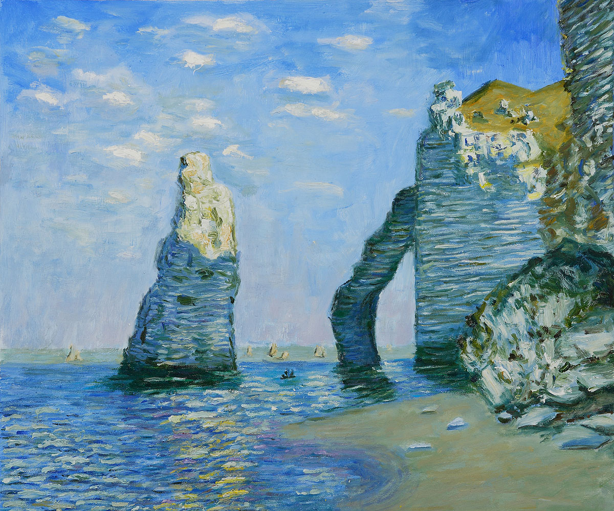 The Cliffs at Etretat by Claude Monet